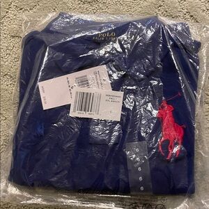 Polo Ralph Lauren Boys sz 6 Navy Polo Shirt with Red Pony Logo kids